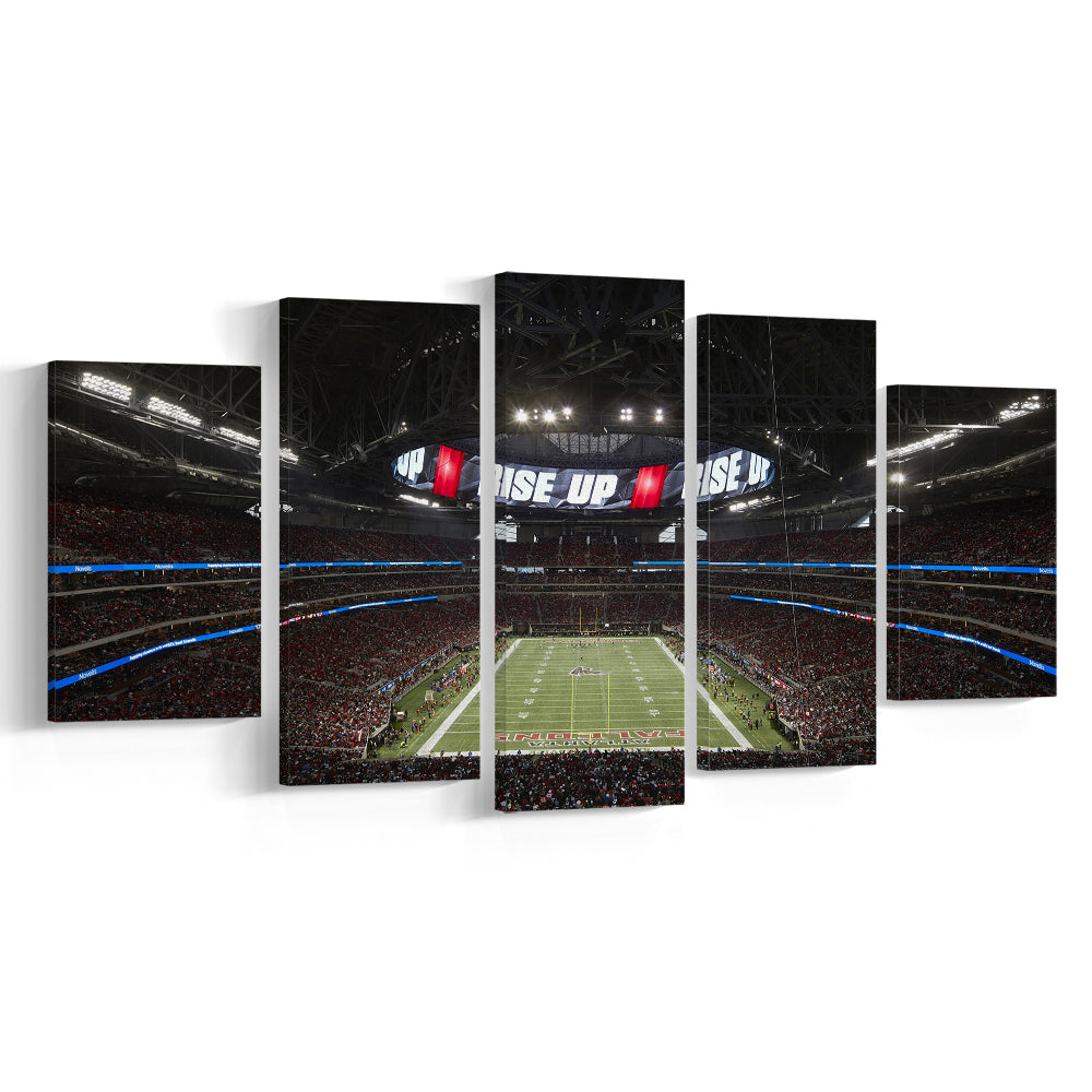 Atlanta's Mercedes Benz Stadium, Stadium Canvas, Sport Art, Gift for him, 5 Panel, Large Canvas, Canvas Print Wall Art