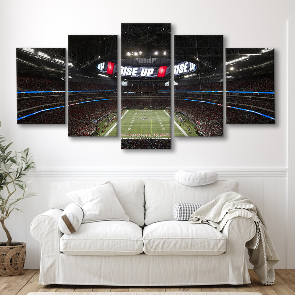 Atlanta's Mercedes Benz Stadium, Stadium Canvas, Sport Art, Gift for him, 5 Panel, Large Canvas, Canvas Print Wall Art