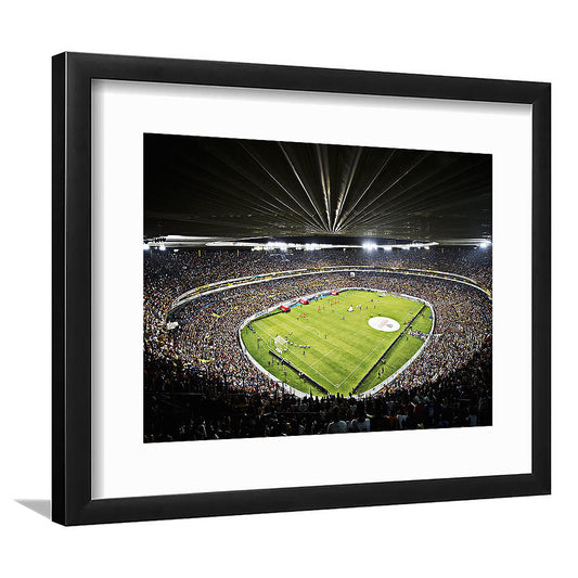 Atlas Fc Stadium, Stadium Canvas, Sport Art, Gift for him, White Border Framed Art Print Wall Decor