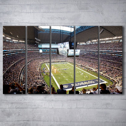 Att Cowboys, Stadium Canvas, Sport Art, 5 Panel B, Extra Large Canvas, Canvas Print Wall Art