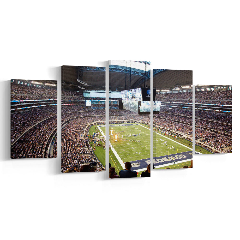 Att Cowboys, Stadium Canvas, Sport Art, Gift for him, 5 Panel, Large Canvas, Canvas Print Wall Art