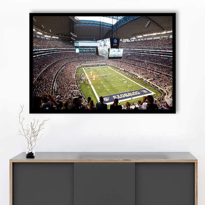Att Cowboys, Stadium Canvas, Sport Art, Gift for him, Framed Art Print Wall Decor, Picture Framed