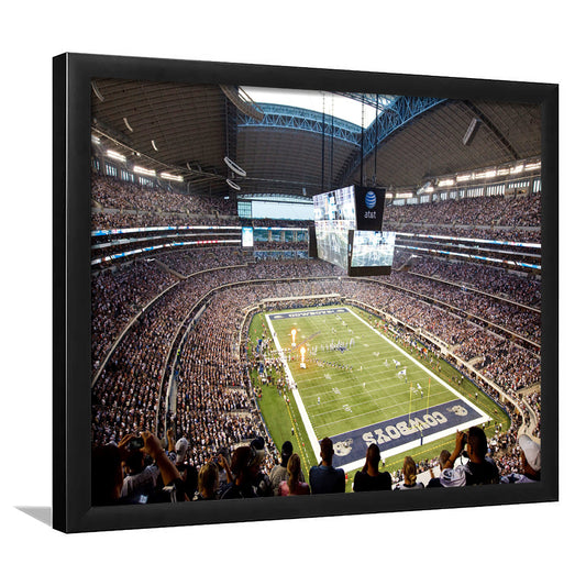 Att Cowboys, Stadium Canvas, Sport Art, Gift for him, Framed Art Print Wall Decor, Picture Framed
