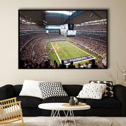 Att Cowboys, Stadium Canvas, Sport Art, Framed Canvas Print Wall Art, Floating Frame