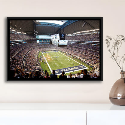 Att Cowboys, Stadium Canvas, Sport Art, Framed Canvas Print Wall Art, Floating Frame