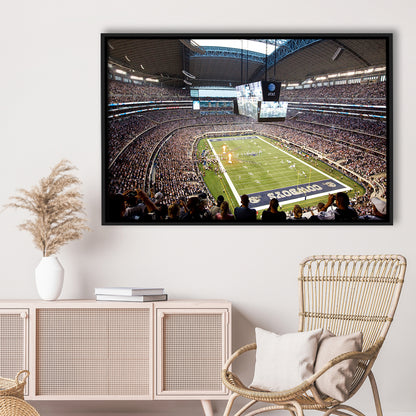 Att Cowboys, Stadium Canvas, Sport Art, Framed Canvas Print Wall Art, Floating Frame