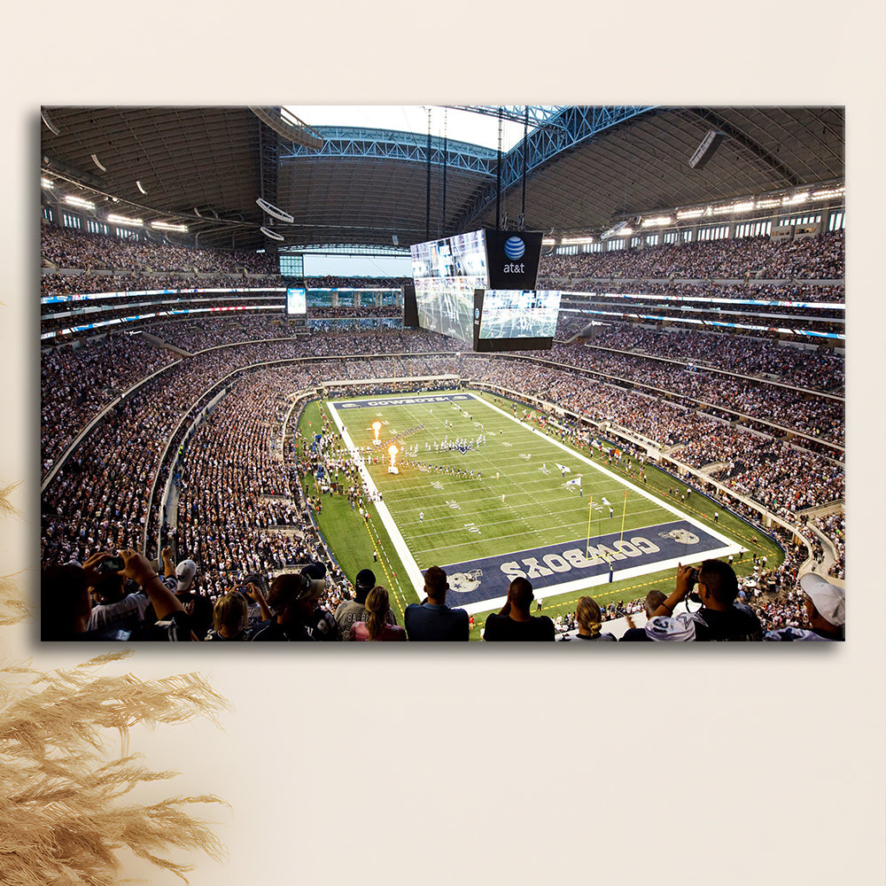 Att Cowboys, Stadium Canvas, Sport Art, Gift for him, Man Cave Decor, Art Print, Canvas Print Wall Art