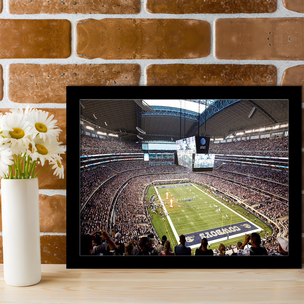 Att Cowboys, Stadium Canvas, Sport Art, Gift for him, Framed Art Print Wall Decor, Picture Framed