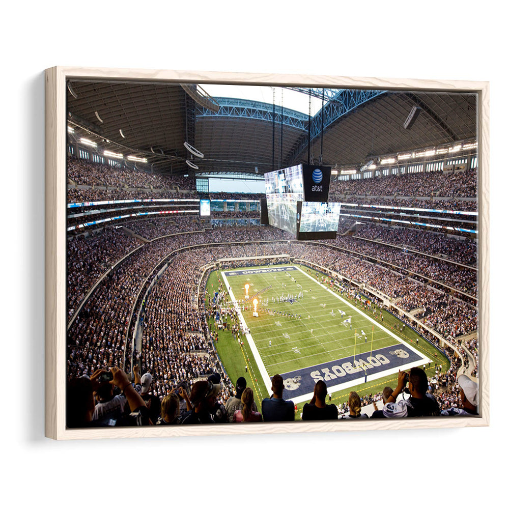 Att Cowboys, Stadium Canvas, Sport Art, Framed Canvas Print Wall Art, Floating Frame