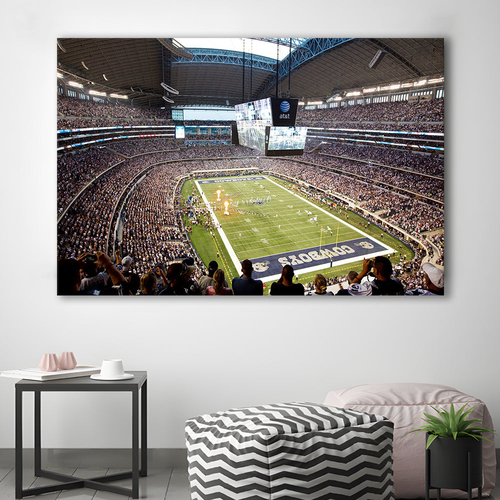 Att Cowboys, Stadium Canvas, Sport Art, Gift for him, Man Cave Decor, Art Print, Canvas Print Wall Art