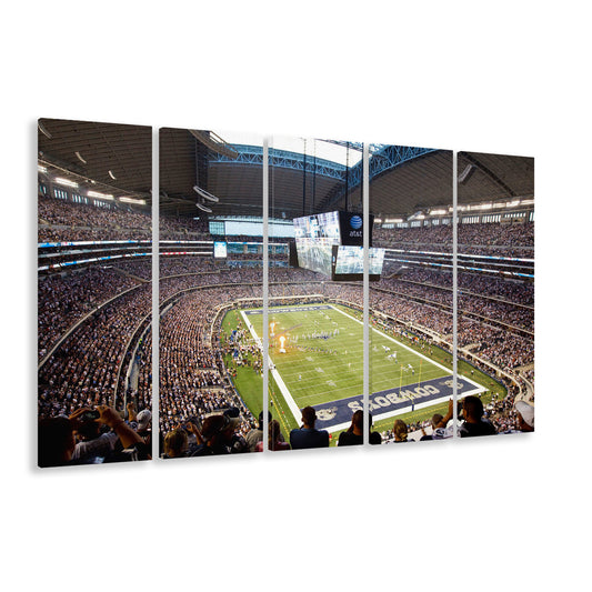 Att Cowboys, Stadium Canvas, Sport Art, 5 Panel B, Extra Large Canvas, Canvas Print Wall Art