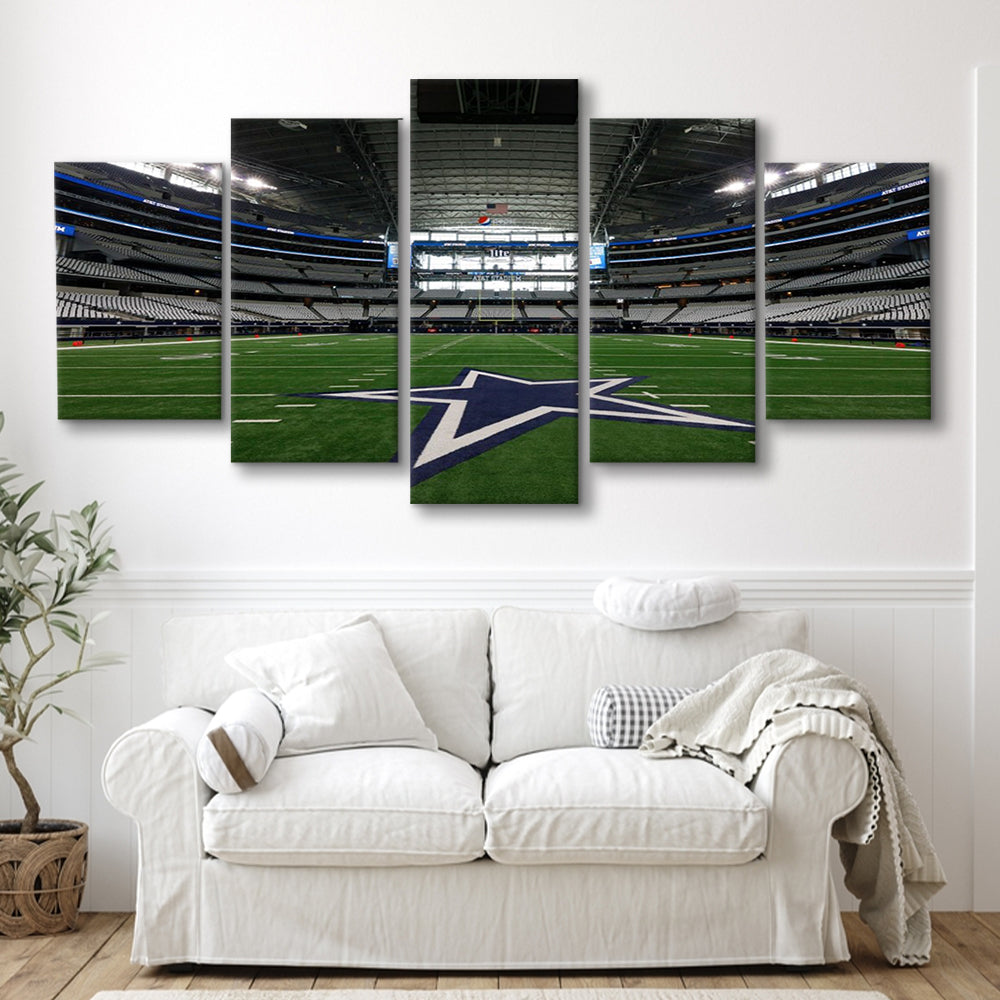 Att Stadium Dallas, Stadium Canvas, Sport Art, Gift for him, 5 Panel, Large Canvas, Canvas Print Wall Art