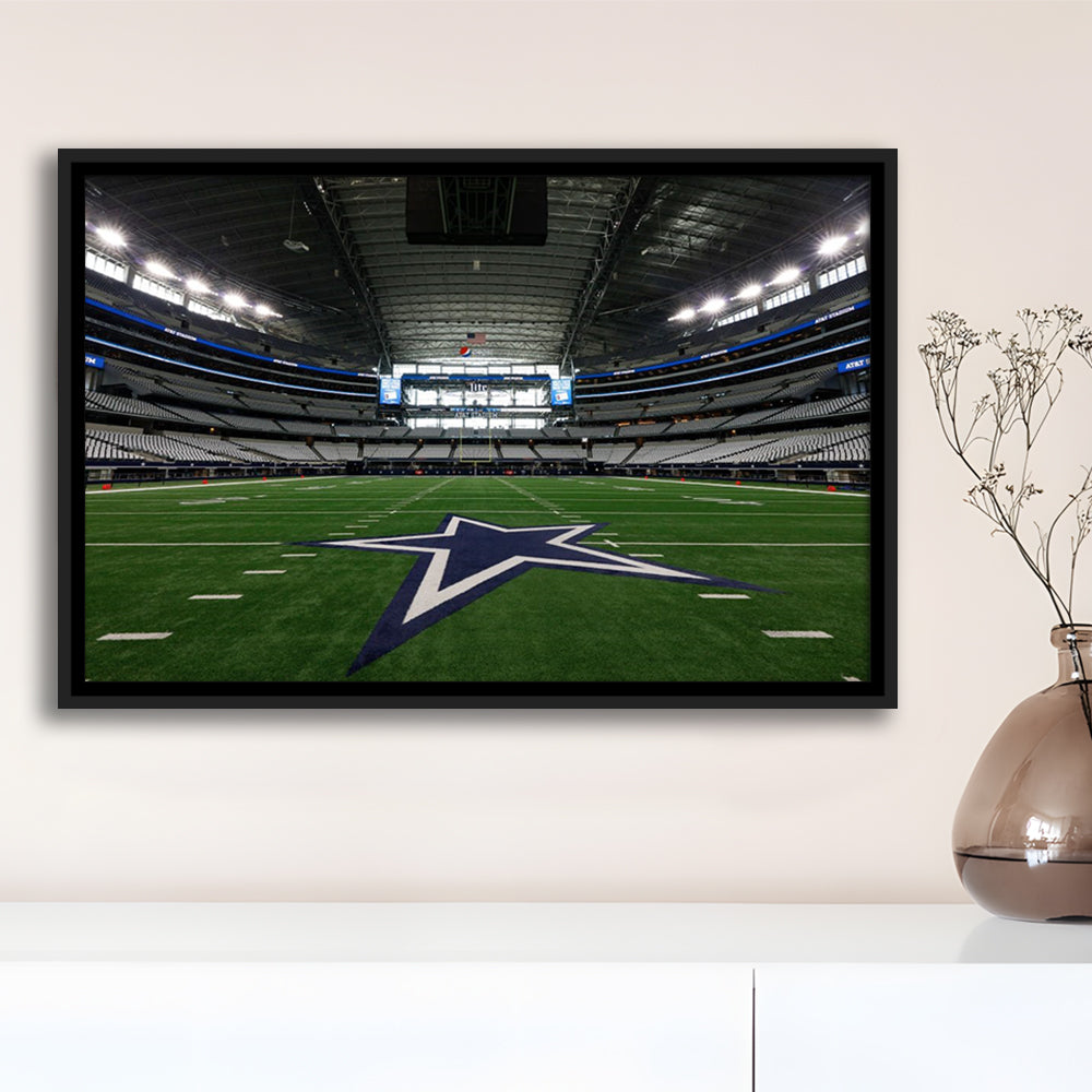 Att Stadium Dallas, Stadium Canvas, Sport Art, Framed Canvas Print Wall Art, Floating Frame