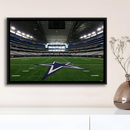 Att Stadium Dallas, Stadium Canvas, Sport Art, Framed Canvas Print Wall Art, Floating Frame