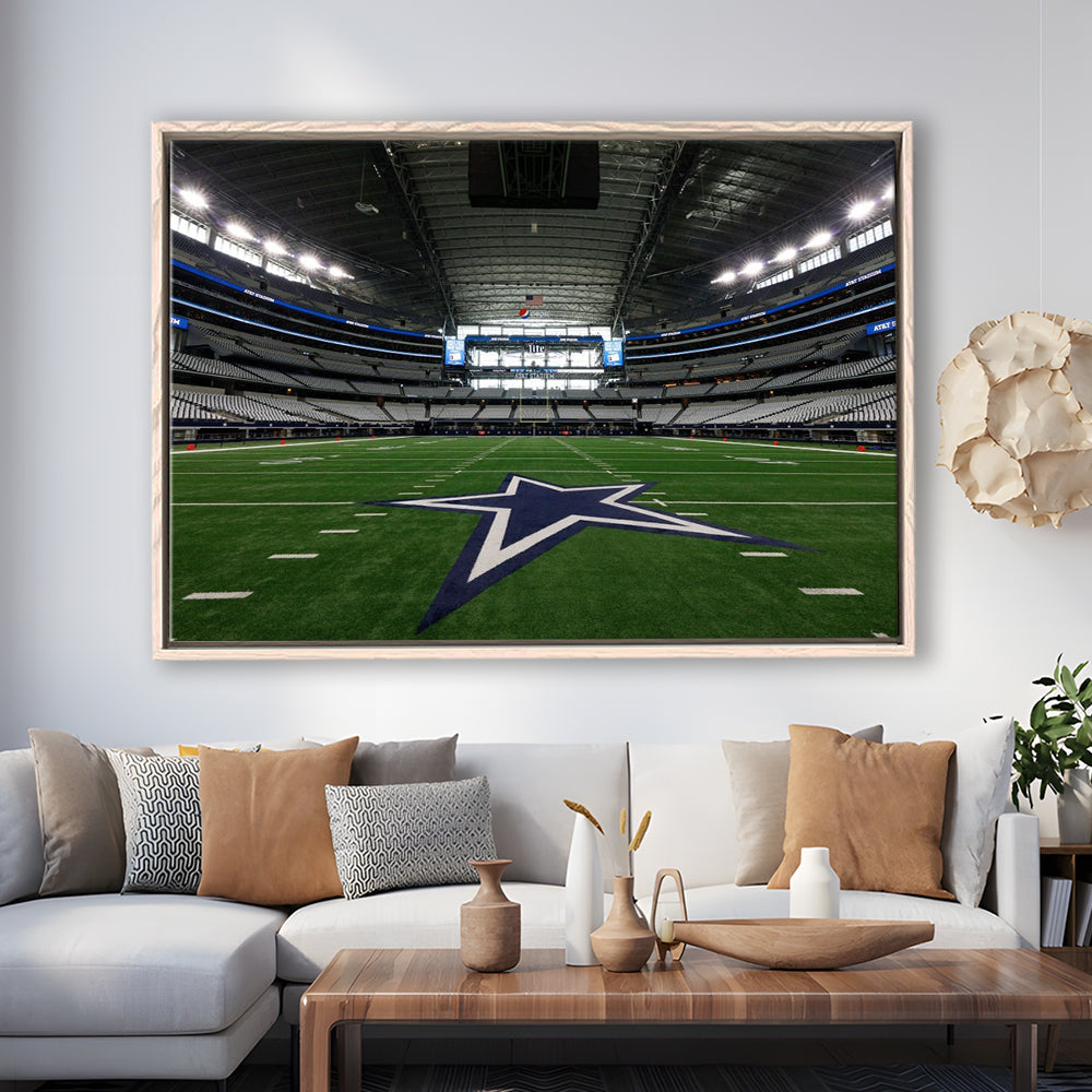 Att Stadium Dallas, Stadium Canvas, Sport Art, Framed Canvas Print Wall Art, Floating Frame
