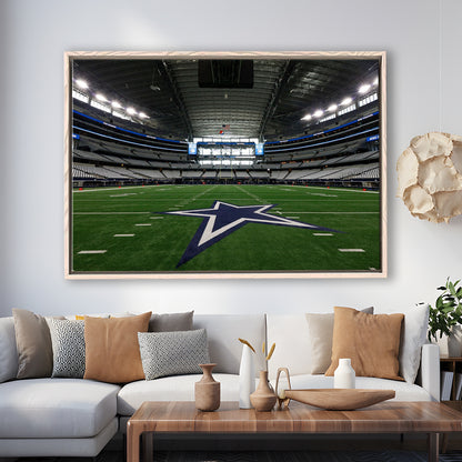 Att Stadium Dallas, Stadium Canvas, Sport Art, Framed Canvas Print Wall Art, Floating Frame