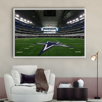 Att Stadium Dallas, Stadium Canvas, Sport Art, Framed Canvas Print Wall Art, Floating Frame