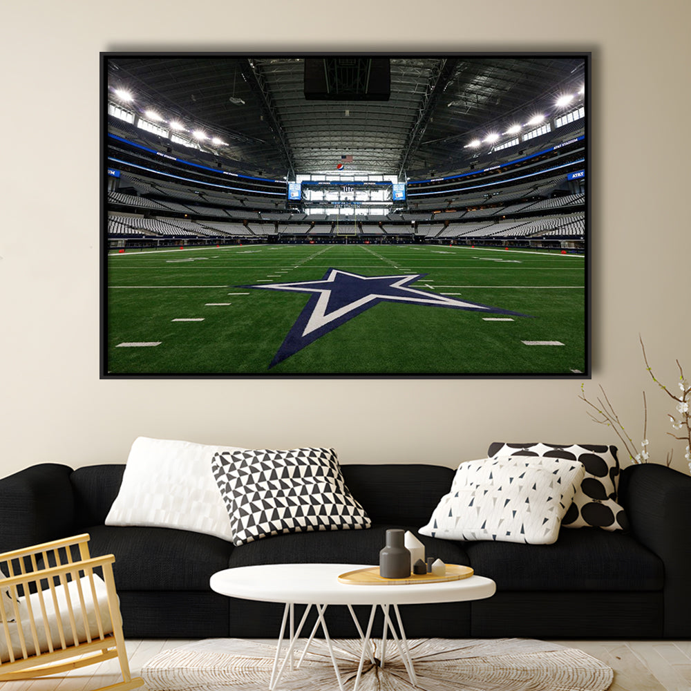 Att Stadium Dallas, Stadium Canvas, Sport Art, Framed Canvas Print Wall Art, Floating Frame