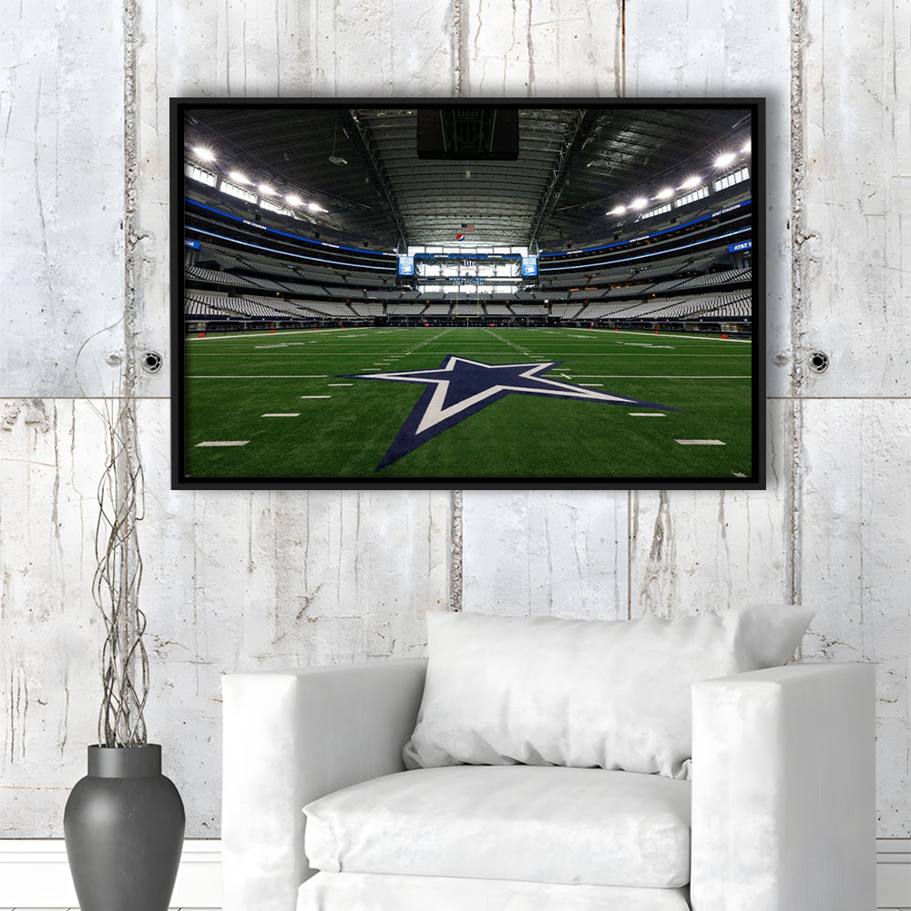 Att Stadium Dallas, Stadium Canvas, Sport Art, Framed Canvas Print Wall Art, Floating Frame