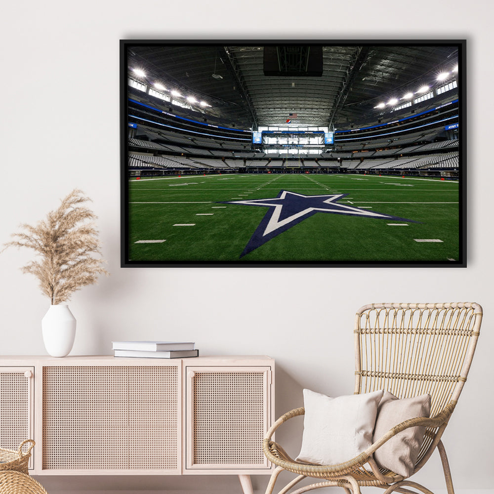 Att Stadium Dallas, Stadium Canvas, Sport Art, Framed Canvas Print Wall Art, Floating Frame