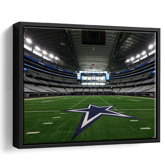 Att Stadium Dallas, Stadium Canvas, Sport Art, Framed Canvas Print Wall Art, Floating Frame