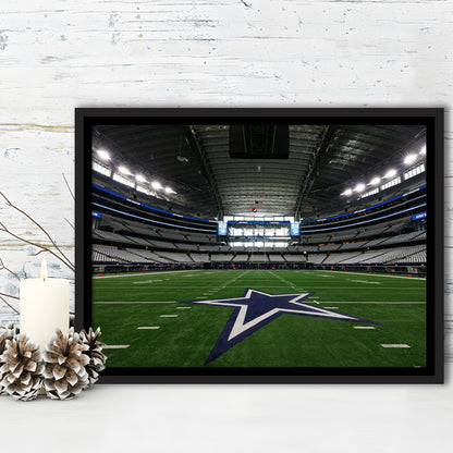 Att Stadium Dallas, Stadium Canvas, Sport Art, Framed Canvas Print Wall Art, Floating Frame