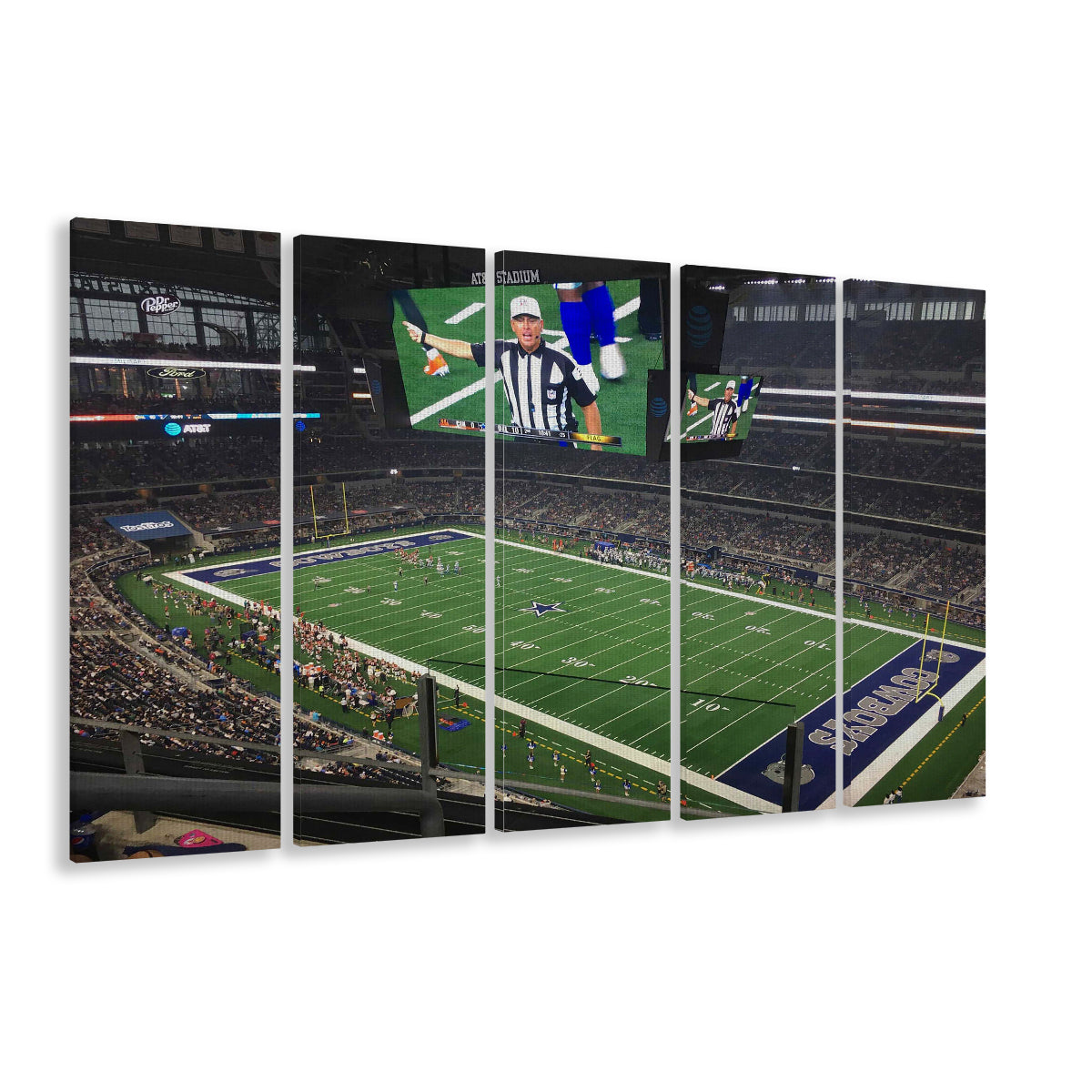Att Stadium Football, Stadium Canvas, Sport Art, 5 Panel B, Extra Large Canvas, Canvas Print Wall Art