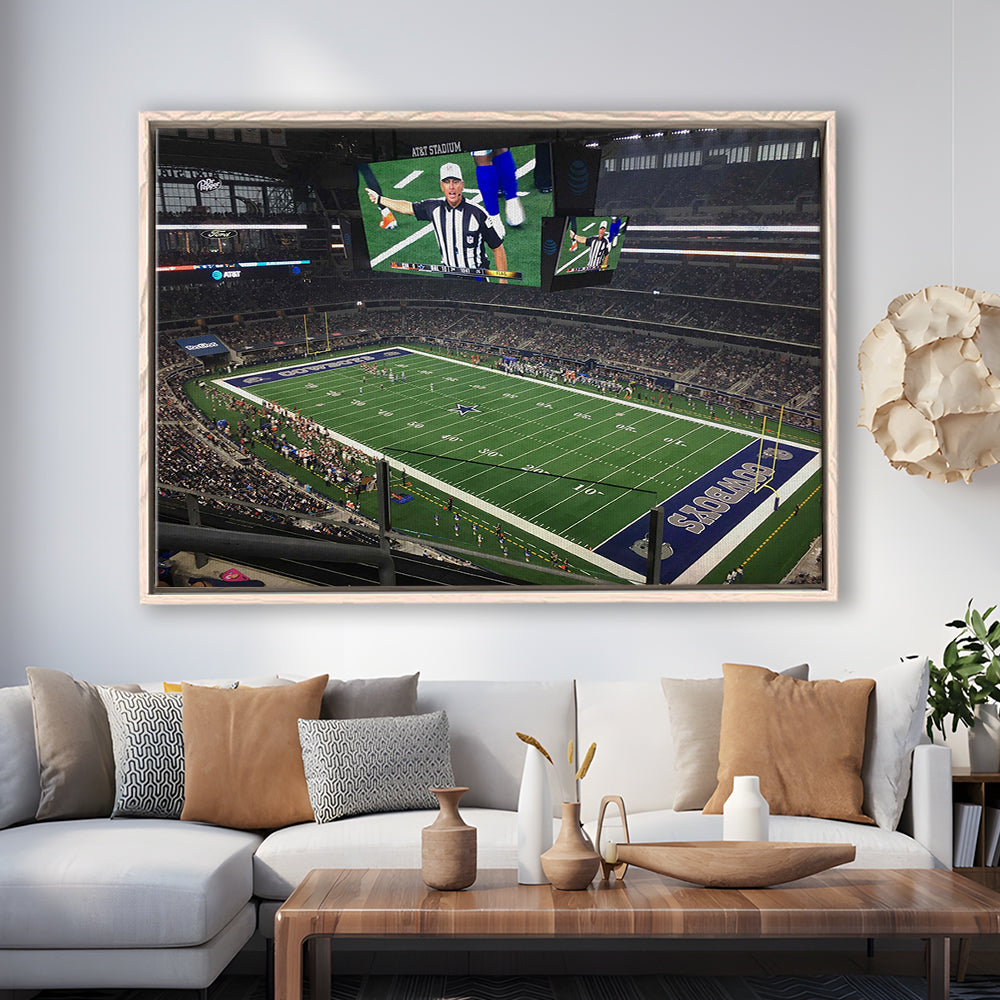 Att Stadium Football, Stadium Canvas, Sport Art, Framed Canvas Print Wall Art, Floating Frame