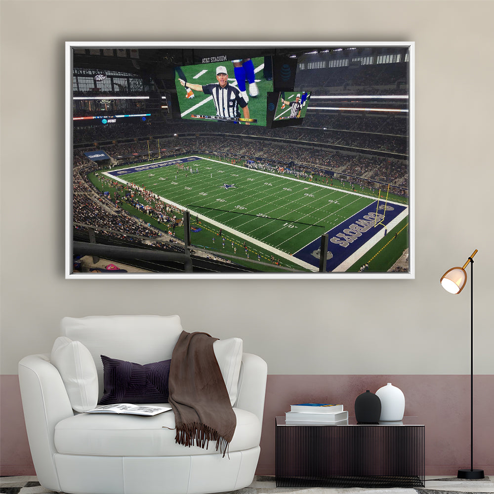 Att Stadium Football, Stadium Canvas, Sport Art, Framed Canvas Print Wall Art, Floating Frame