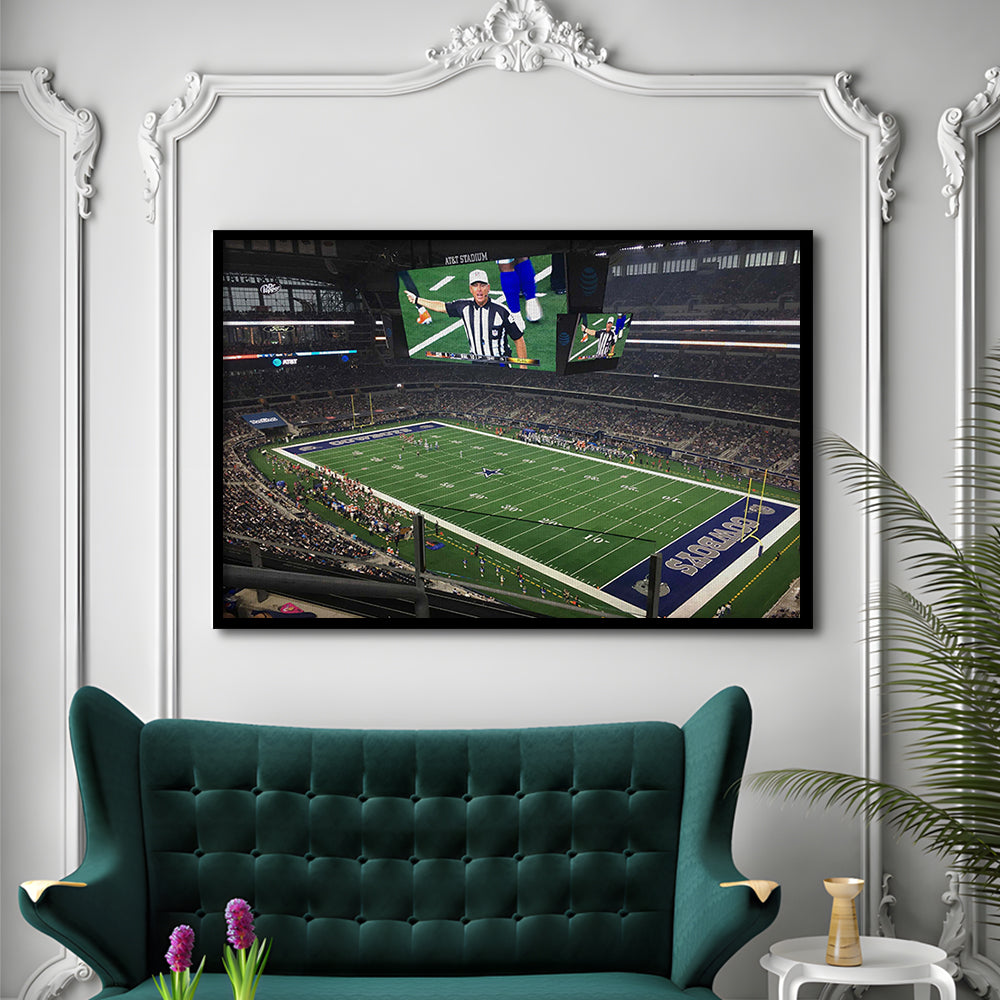 Att Stadium Football, Stadium Canvas, Sport Art, Gift for him, Framed Art Print Wall Decor, Picture Framed
