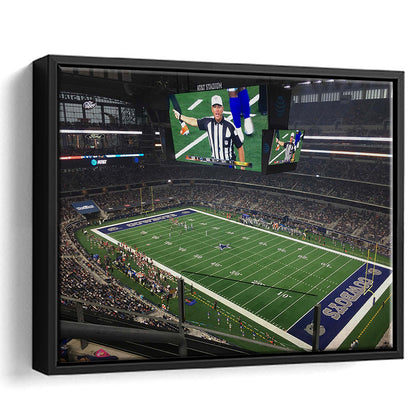Att Stadium Football, Stadium Canvas, Sport Art, Framed Canvas Print Wall Art, Floating Frame