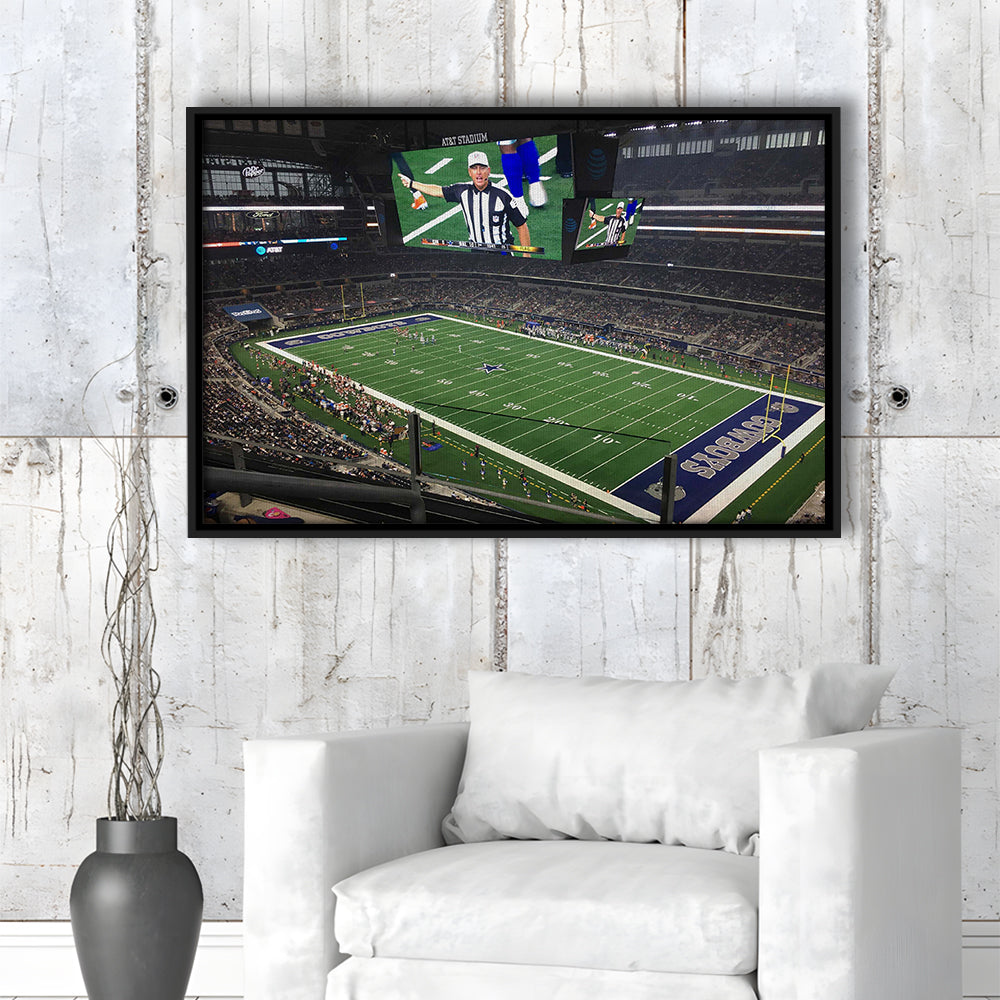 Att Stadium Football, Stadium Canvas, Sport Art, Framed Canvas Print Wall Art, Floating Frame