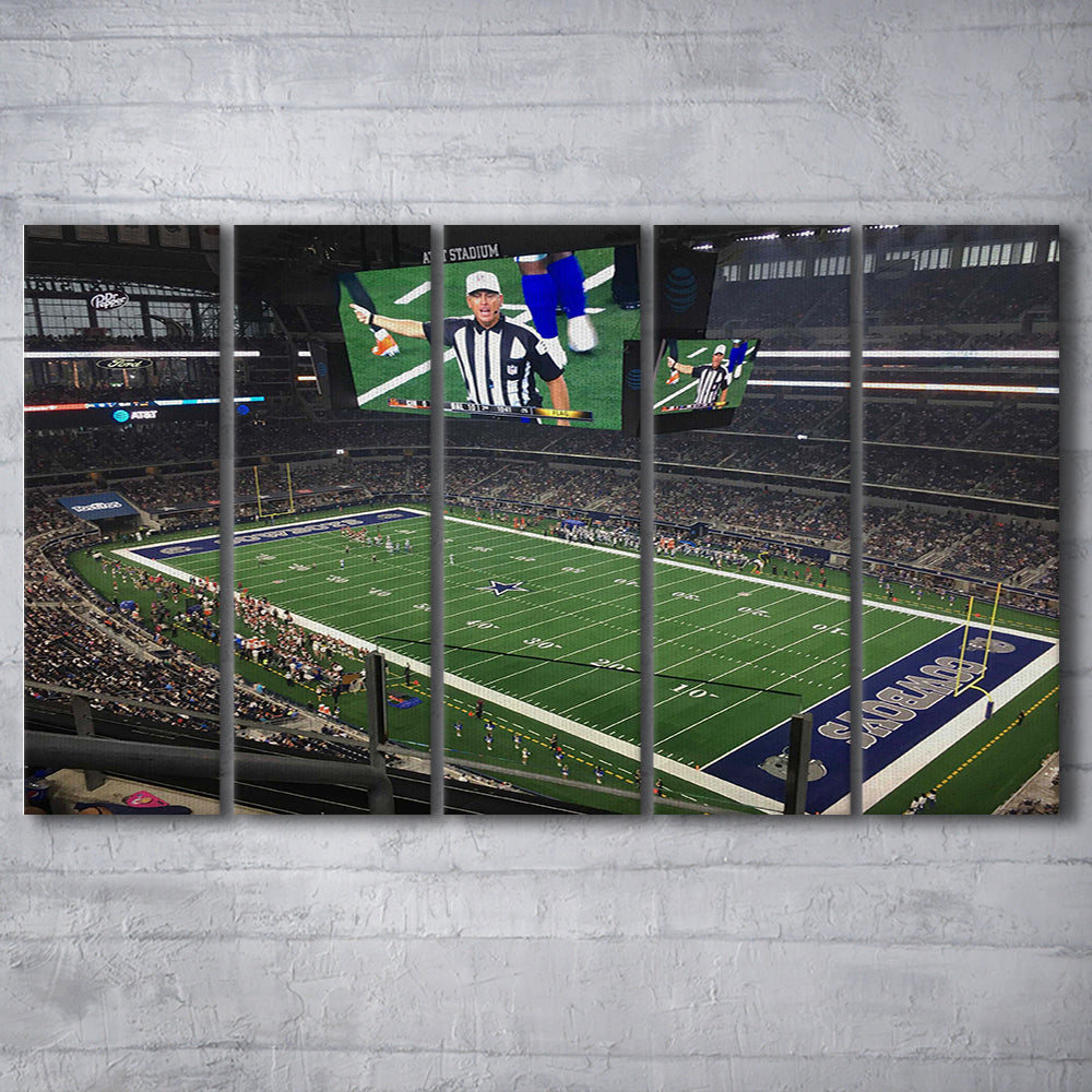 Att Stadium Football, Stadium Canvas, Sport Art, 5 Panel B, Extra Large Canvas, Canvas Print Wall Art