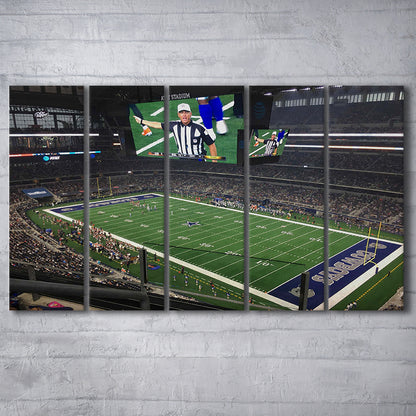 Att Stadium Football, Stadium Canvas, Sport Art, 5 Panel B, Extra Large Canvas, Canvas Print Wall Art