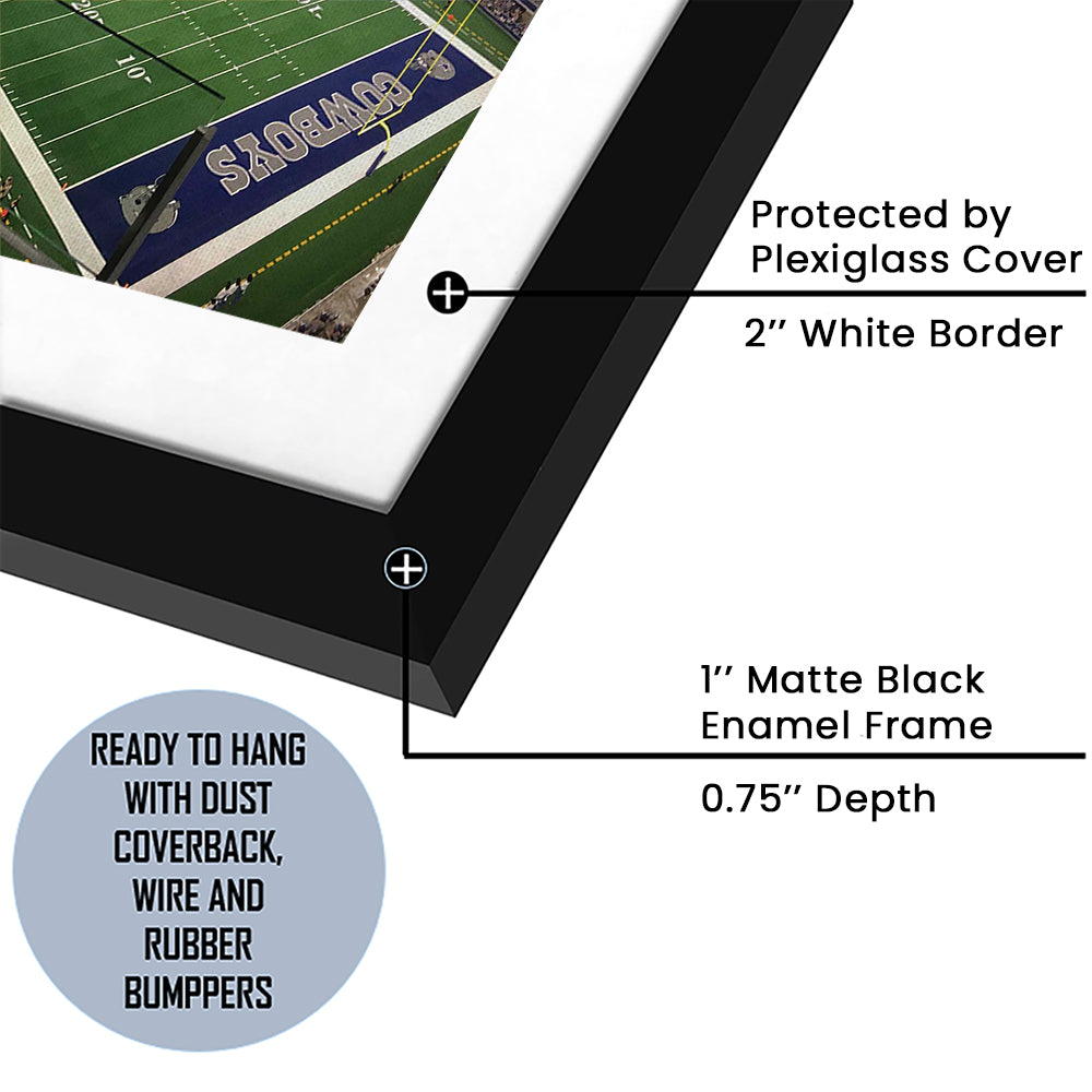 Att Stadium Football, Stadium Canvas, Sport Art, Gift for him, White Border Framed Art Print Wall Decor