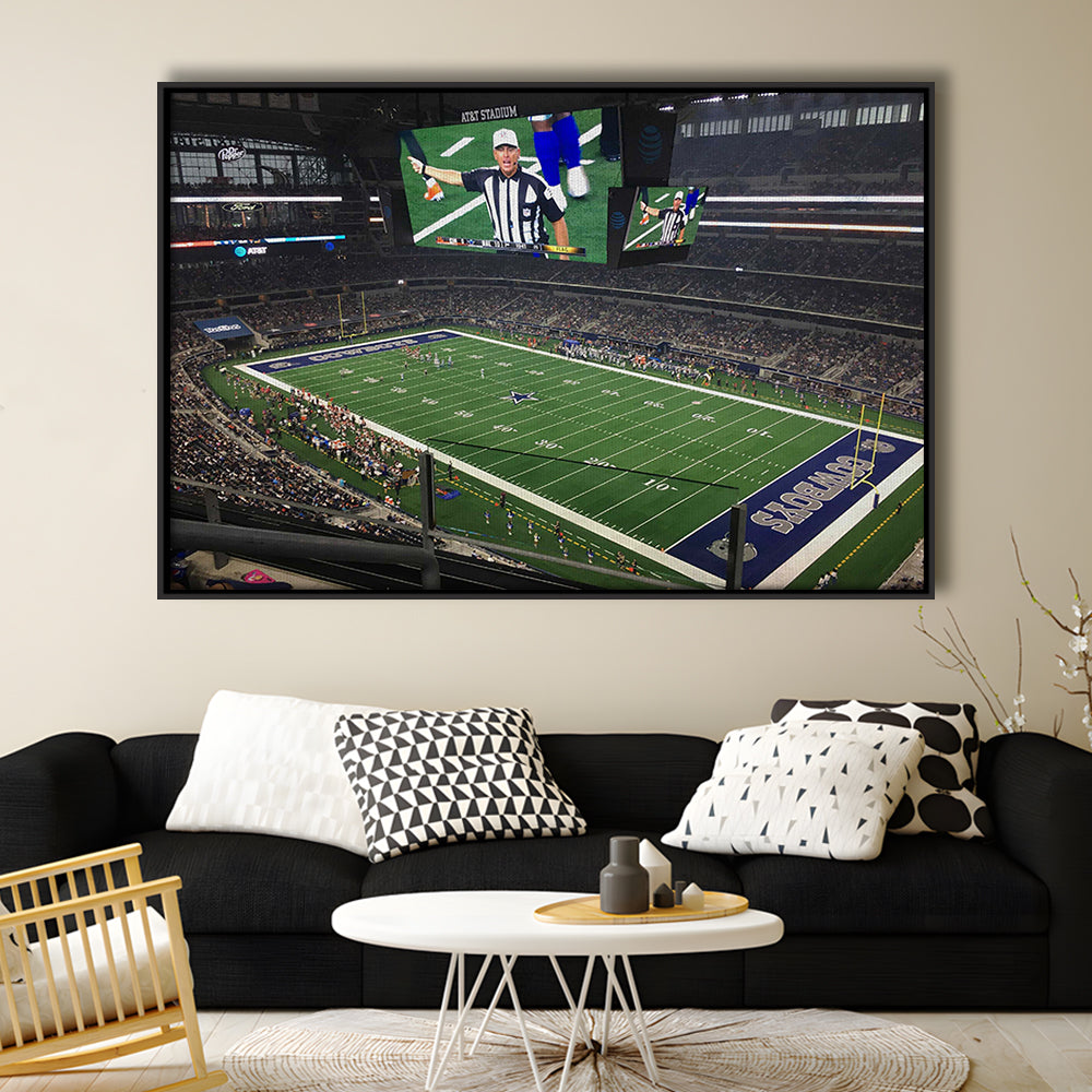 Att Stadium Football, Stadium Canvas, Sport Art, Framed Canvas Print Wall Art, Floating Frame