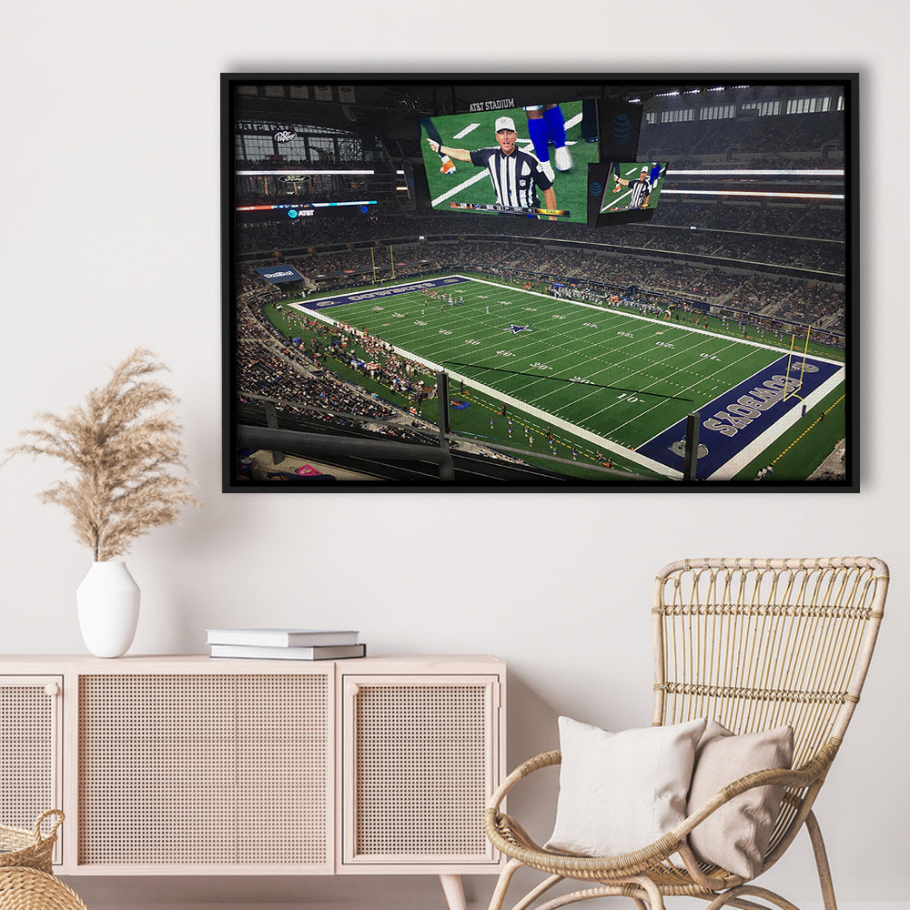Att Stadium Football, Stadium Canvas, Sport Art, Framed Canvas Print Wall Art, Floating Frame
