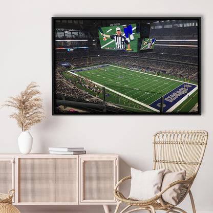 Att Stadium Football, Stadium Canvas, Sport Art, Framed Canvas Print Wall Art, Floating Frame