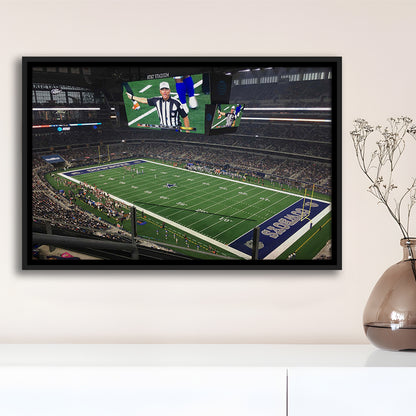 Att Stadium Football, Stadium Canvas, Sport Art, Framed Canvas Print Wall Art, Floating Frame