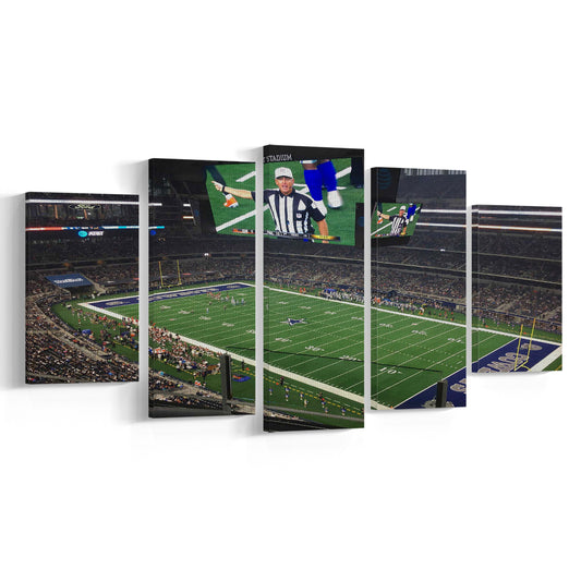 Att Stadium Football, Stadium Canvas, Sport Art, Gift for him, 5 Panel, Large Canvas, Canvas Print Wall Art