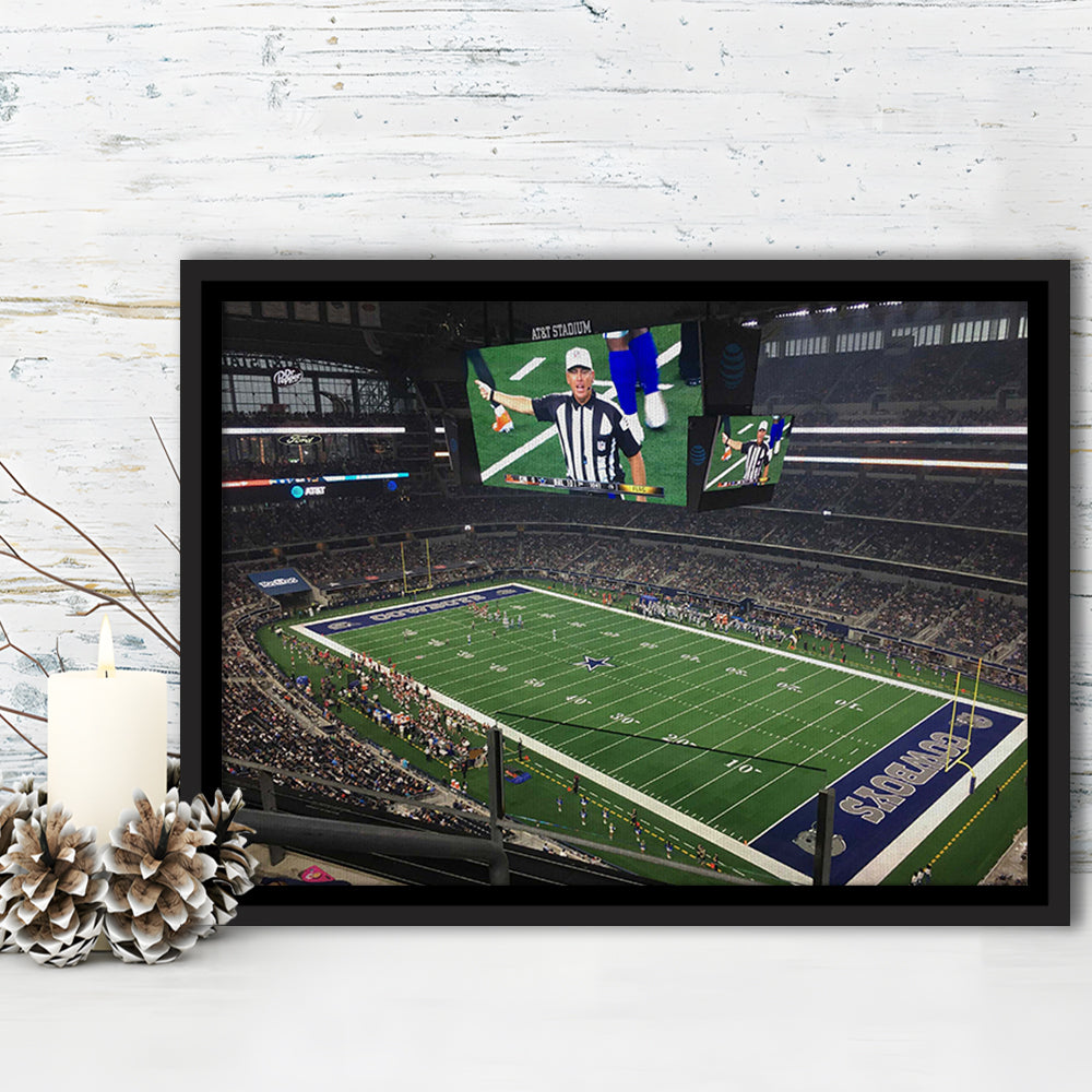 Att Stadium Football, Stadium Canvas, Sport Art, Framed Canvas Print Wall Art, Floating Frame