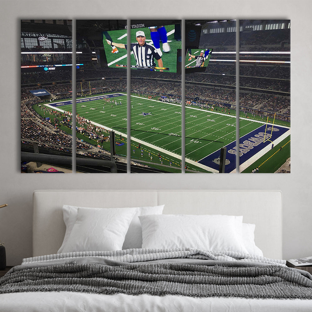 Att Stadium Football, Stadium Canvas, Sport Art, 5 Panel B, Extra Large Canvas, Canvas Print Wall Art
