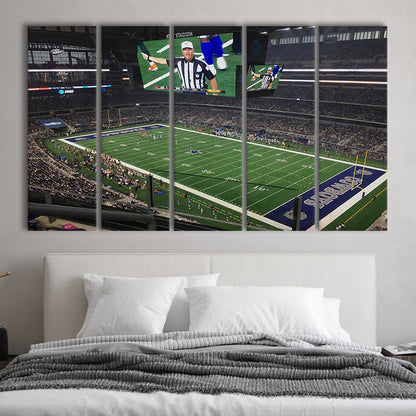Att Stadium Football, Stadium Canvas, Sport Art, 5 Panel B, Extra Large Canvas, Canvas Print Wall Art