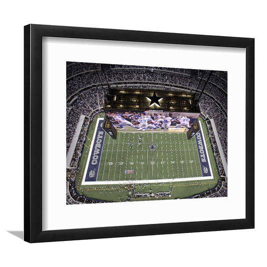 Att Stadium, Stadium Canvas, Sport Art, Fan Gifts, White Border Framed Art Print Wall Decor