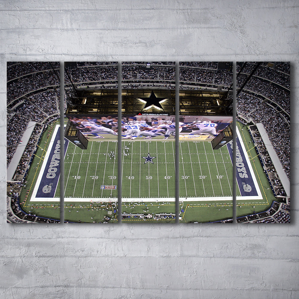 Att Stadium, Stadium Canvas, Sport Art, Fan Gifts, 5 Panel B, Extra Large Canvas, Canvas Print Wall Art