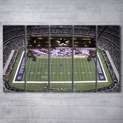 Att Stadium, Stadium Canvas, Sport Art, Fan Gifts, 5 Panel B, Extra Large Canvas, Canvas Print Wall Art