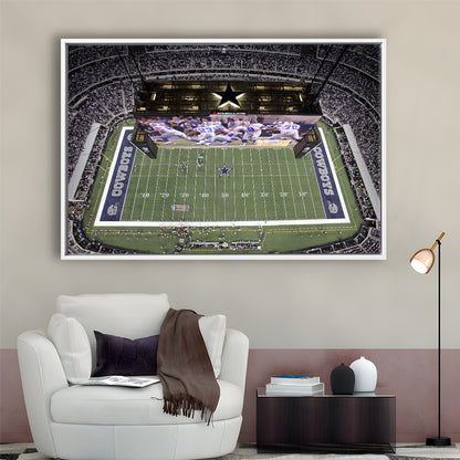Att Stadium, Stadium Canvas, Sport Art, Fan Gifts, Framed Canvas Print Wall Art, Floating Frame