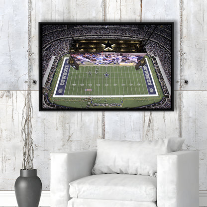 Att Stadium, Stadium Canvas, Sport Art, Fan Gifts, Framed Canvas Print Wall Art, Floating Frame