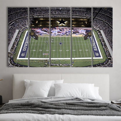 Att Stadium, Stadium Canvas, Sport Art, Fan Gifts, 5 Panel B, Extra Large Canvas, Canvas Print Wall Art