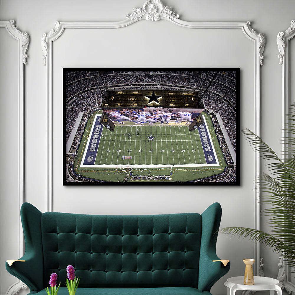 Att Stadium, Stadium Canvas, Sport Art, Fan Gifts, Framed Art Print Wall Decor, Picture Framed